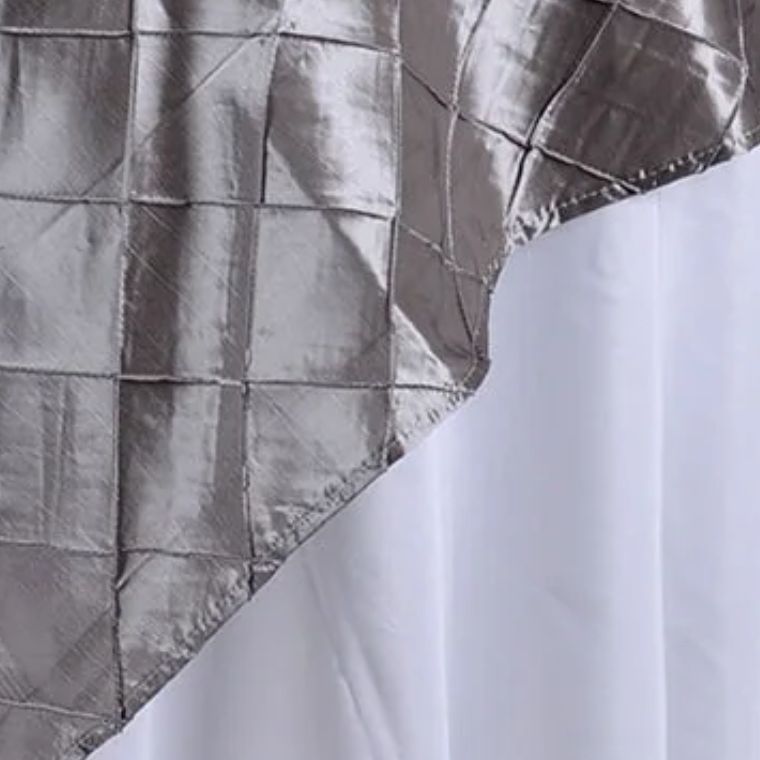 Pintuck Light Silver Overlay