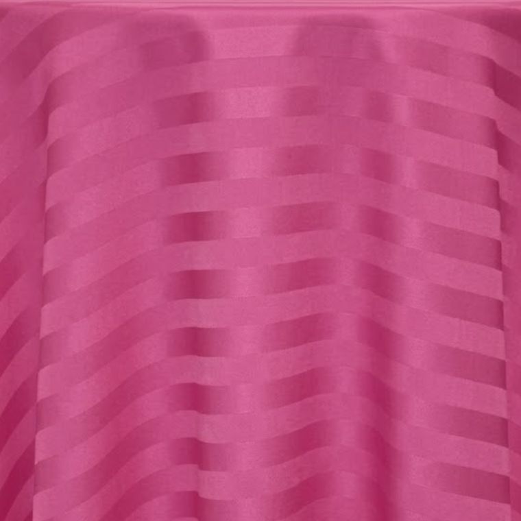 Polyester Stripe Raspberry Tablecloth