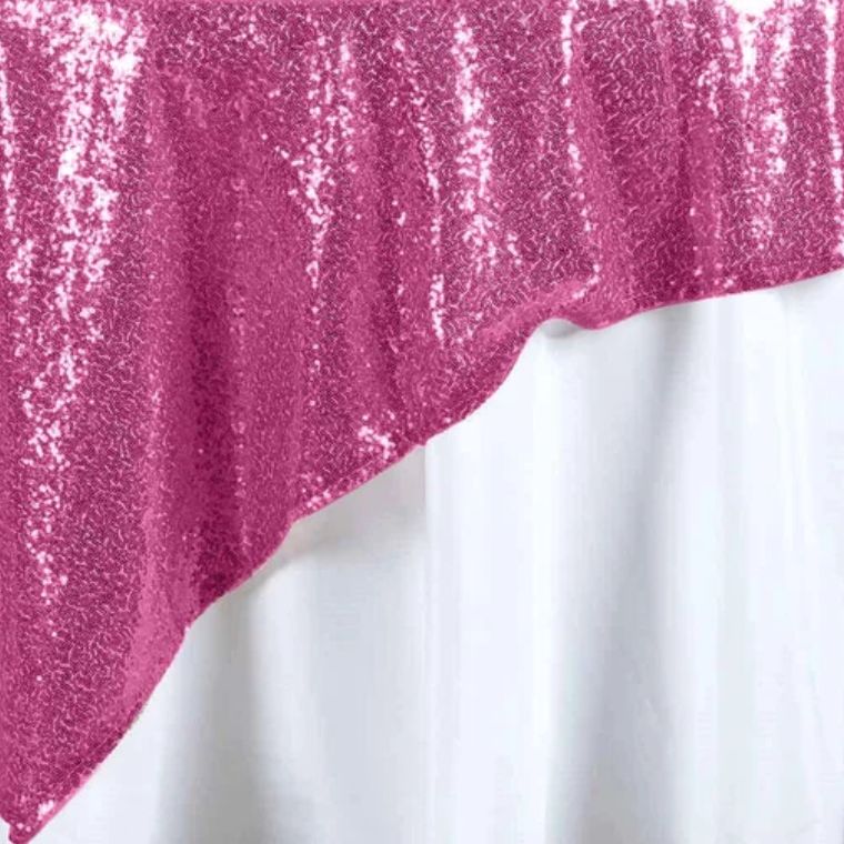 Sequins Fuchsia Overlay