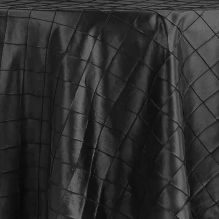 Pintuck Black Tablecloth