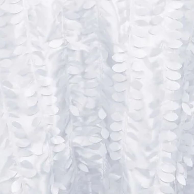 Petal Leaf White Tablecloth