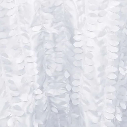 Petal Leaf White Tablecloth