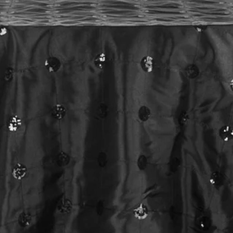 Sequin Black Polka Dot Tablecloth