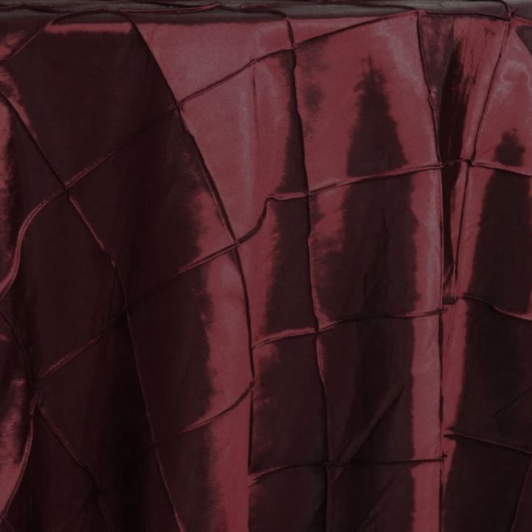 Pintuck Burgundy Tablecloth