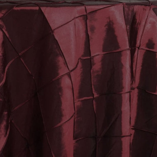 Pintuck Burgundy Tablecloth