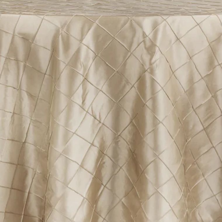 Pintuck Champagne Tablecloth