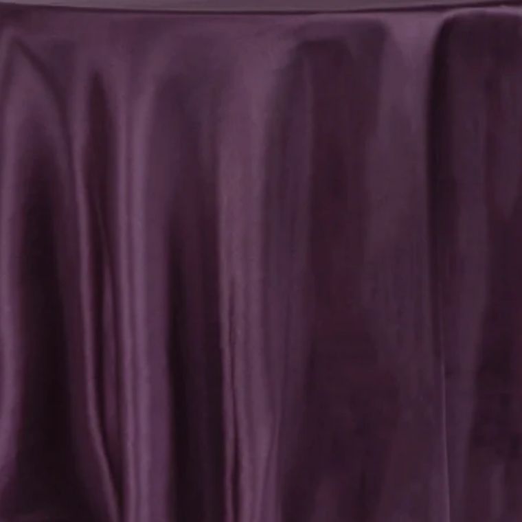 Satin Eggplant Tablecloth